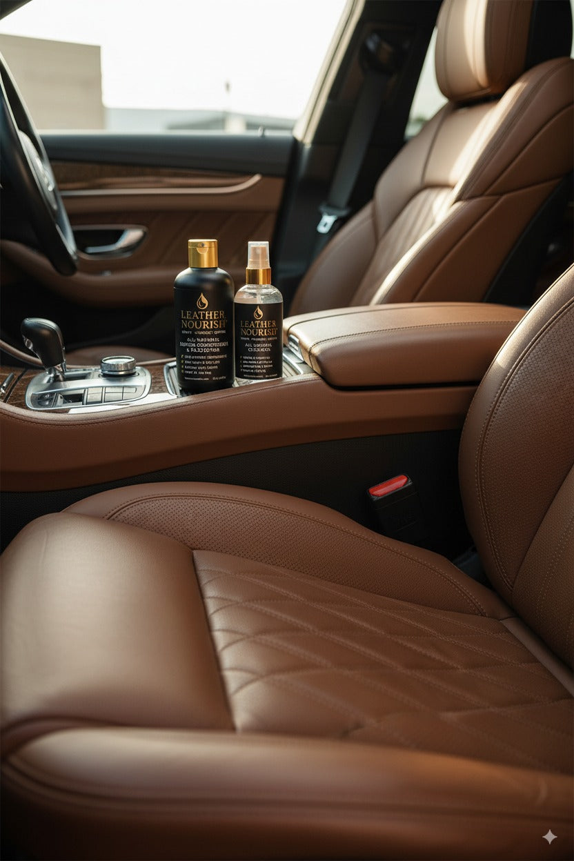 Leather Nourish natural leather conditioner for car interiors